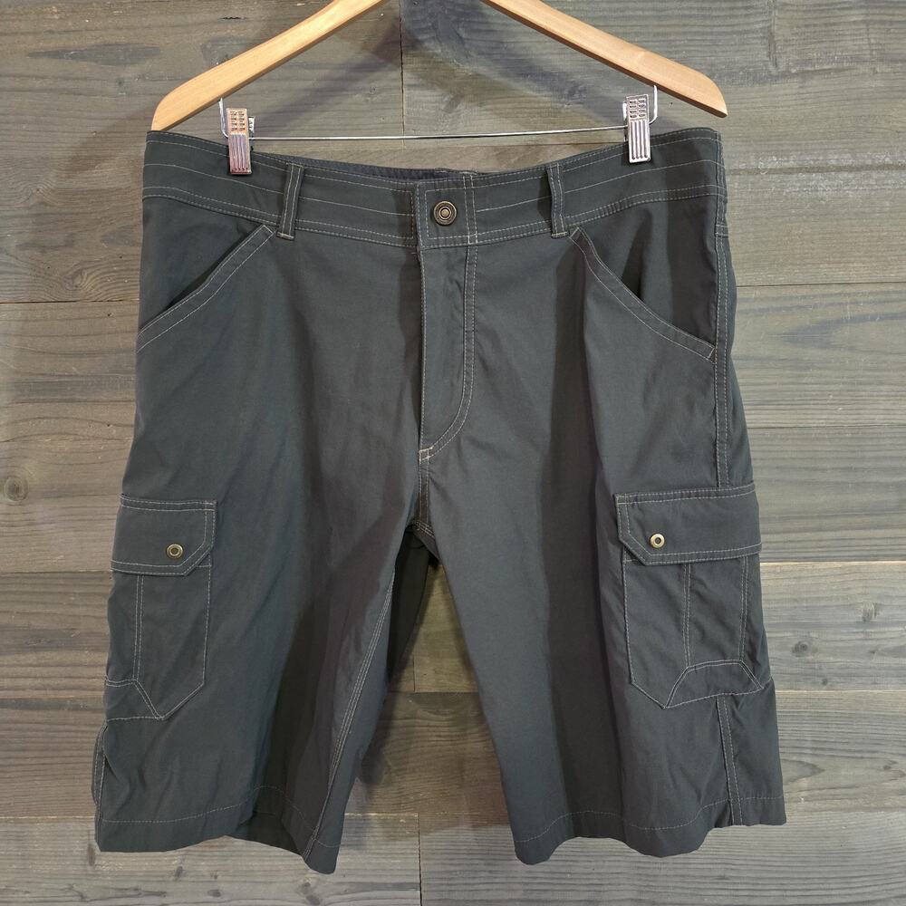 Kuhl Renegade Cargo Shorts Mens 36 Gray Gorpcore Casual Hike Outdoor 5136